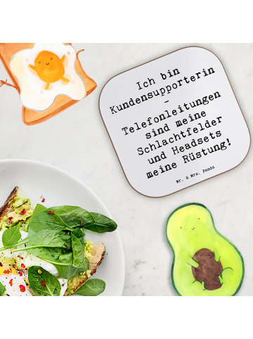 Mr. & Mrs. Panda Glasuntersetzer Spruch Kundensupporterin Heldin... in Weiß