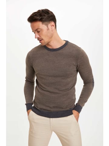 DeFacto Strickpullover SLIM FIT in Anthra Melange