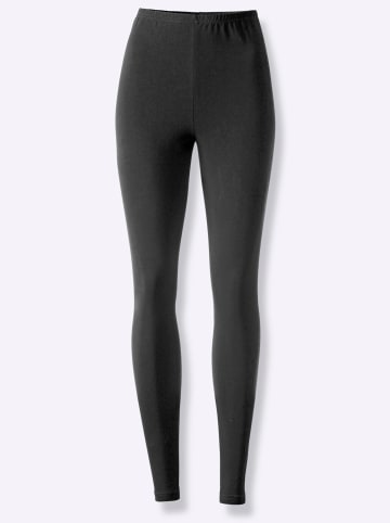 Sieh an! Leggings in schwarz + schwarz-bedruckt
