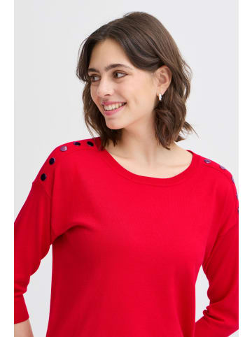 Fransa Strickpullover halbarm FRZUBASIC Baggy fit in Poinsettia