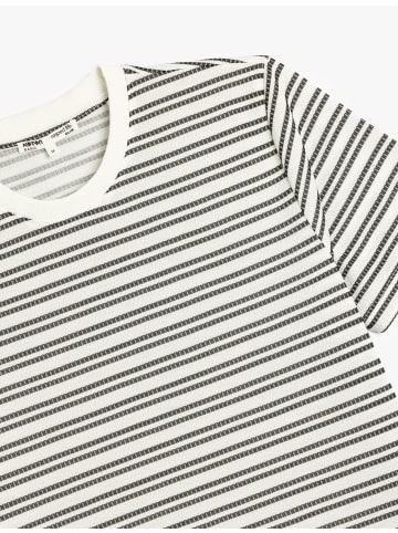 KOTON TSHIRT SS BSC in Schwarz Gestreift
