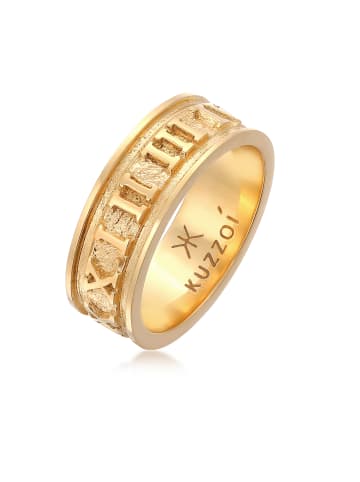 KUZZOI Ring 925 Sterling Silber Zahl, Zahlen in Gold