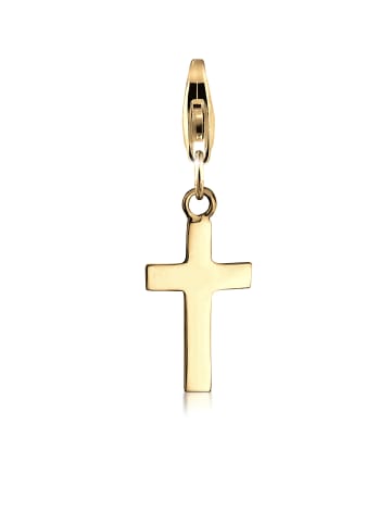 Nenalina Charm 925 Sterling Silber Kreuz in Gold