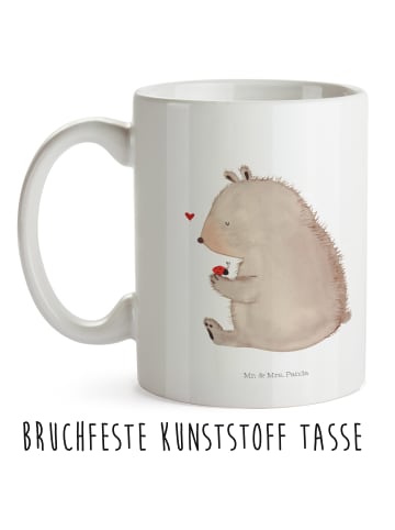 Mr. & Mrs. Panda Plastikbecher Bär Marienkäfer ohne Spruch in Weiß