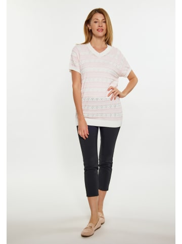 Usha Damen Shirt in Zartrosa Wollweiss