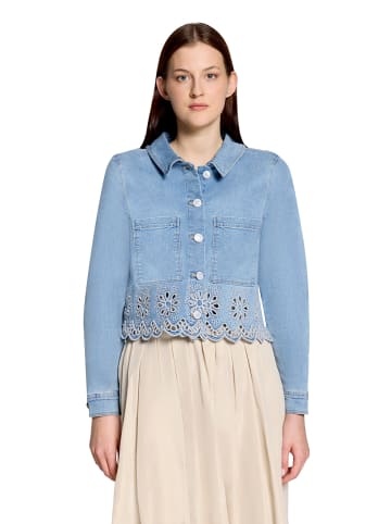 CARTOON Jeansjacke mit Stickerei in Blau