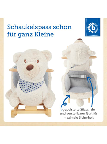 Bieco Spielwaren Plüsch Schaukeltier Bär Creme in Beige