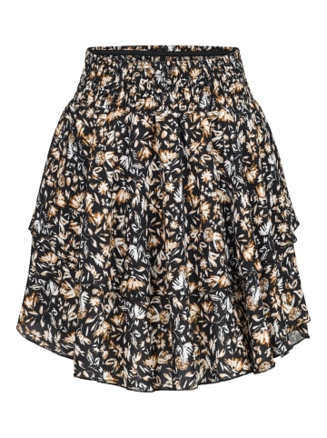 Cloud5ive Cloud5ive Tiered Mini Skirt wit ditsy aop in black/brown
