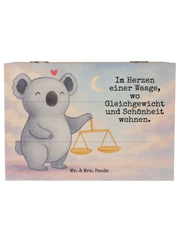 Mr. & Mrs. Panda Aufbewahrungsbox Waage Astrologie Design mit Sp... in Weiß