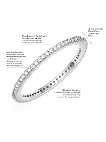 Glanzstücke München Ring aus Sterling Silber mit Zirkonia in silber