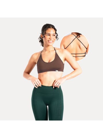 SMILODOX Sport BH Sena in Dunkelbraun