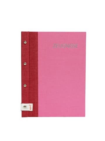 ROTH Zeugnismappe Bicolor mit Buchschrauben - Cherry-Pink in Rosa