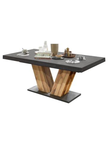 58 aufm Kessel ESSTISCH ausziehbar Elena 160x90x76 Plankeneiche/Graphit