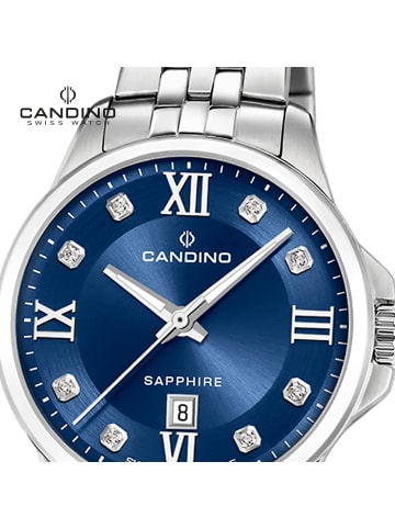 Candino Analog-Armbanduhr Candino Elegance silber mittel (ca. 34mm)