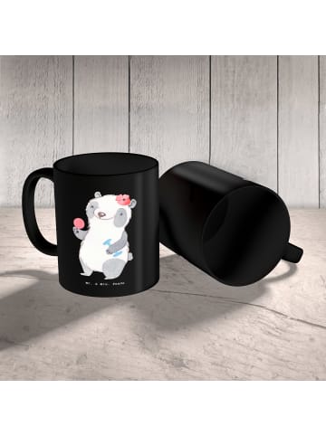 Mr. & Mrs. Panda Kaffeebecher Super Ergotherapeutin mit Spruch in Schwarz