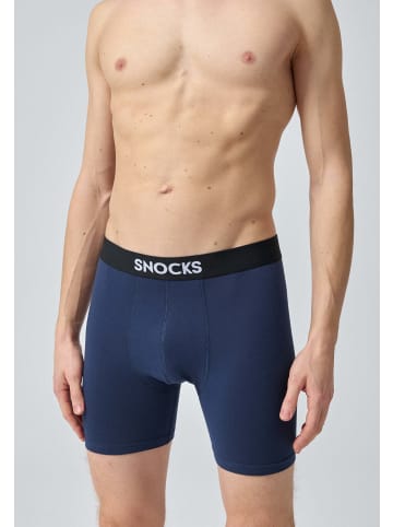 SNOCKS Lange Boxershorts Mix (Rot/Olive/Blau) 6 Stück
