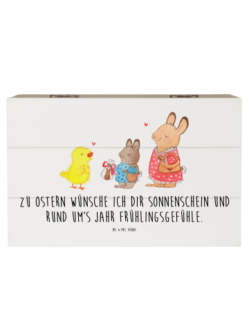 Mr. & Mrs. Panda Holzkiste Ostern Geschenke mit Spruch in Weiß