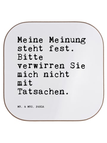 Mr. & Mrs. Panda Tassen Untersetzer Meine Meinung steht fest....... in Weiß