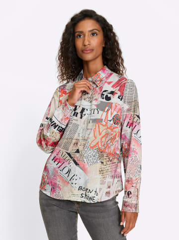 Heine Druckbluse in ecru-bedruckt