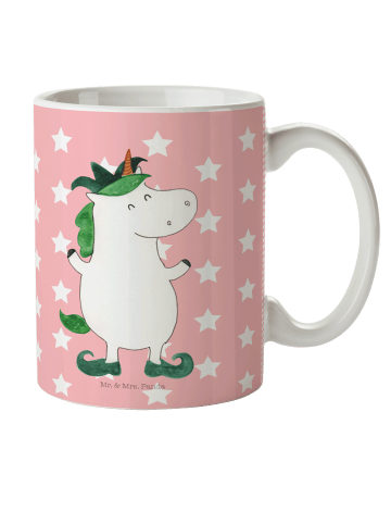 Mr. & Mrs. Panda Kaffeetasse Einhorn Joker ohne Spruch in Rot Pastell