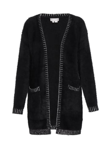 Usha Cardigan in Schwarz Wollweiss