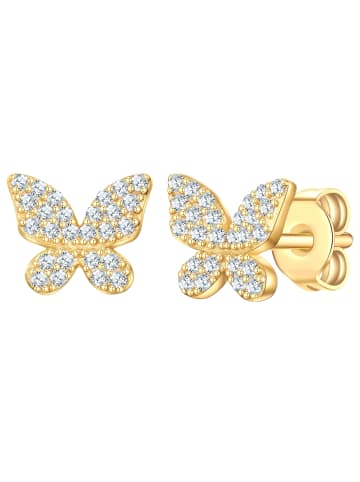 Rafaela Donata Ohrstecker Schmetterling aus Sterling Silber mit Zirkonia in gelbgold