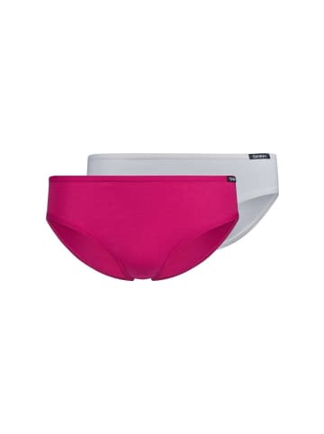 Skiny Slip 2er Pack in Pink/Weiß