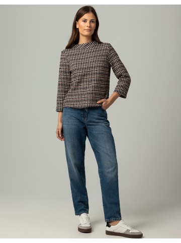More & More Karosweatshirt in jersey check black
