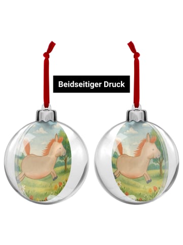 Mr. & Mrs. Panda Kunststoff Weihnachtskugel Pferd Springen Desig... in Weiß