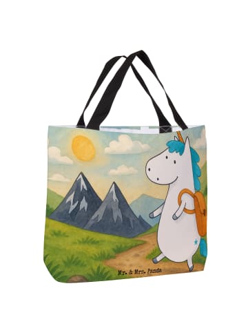 Mr. & Mrs. Panda Shopper Einhorn Bergsteiger Design ohne Spruch in Weiß