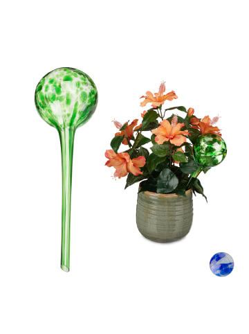 relaxdays 12x Bewässerungskugel in Grün