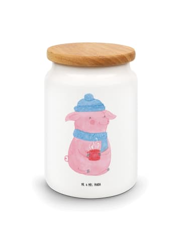 Mr. & Mrs. Panda Zuckerdose Schweinchen Glühwein ohne Spruch in Weiß
