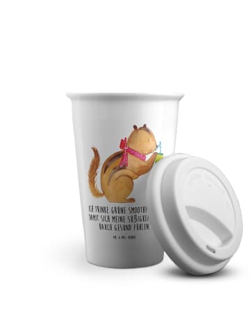 Mr. & Mrs. Panda Thermobecher To Go Eichhörnchen Smoothie mit Sp... in Weiß