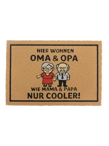 relaxdays Fußmatte "Oma & Opa" in Bunt - 40 x 60 cm