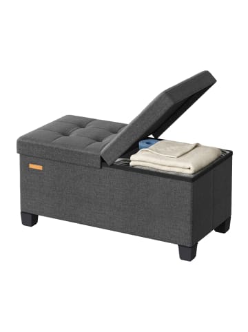 SONGMICS Sitzbank Melisa in Grau - (B)76 x (H)38.5 x (T)38 cm