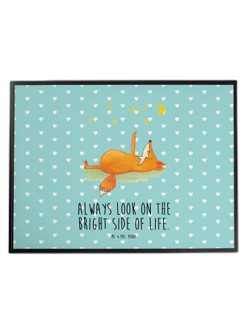 Mr. & Mrs. Panda Schreibunterlage Fuchs Sterne mit Spruch in Türkis Pastell