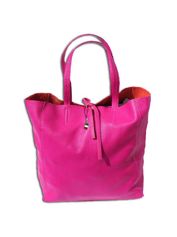 Florence Florence Shopper, Schultertasche Leder pink ca. 30cm