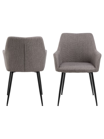 ebuy24 Esszimmerstuhl Lizzy Graubraun 2er Set
