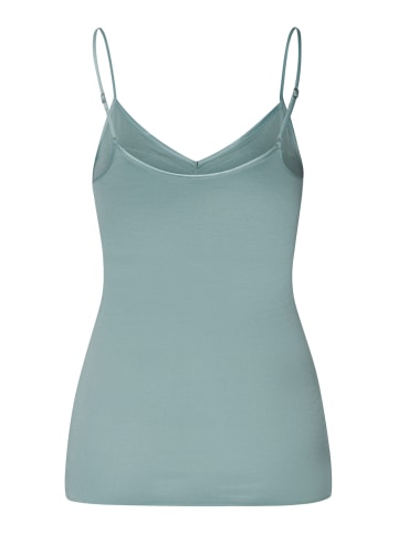 Hanro Spaghettitop Cotton Seamless Padded in tourmaline blue