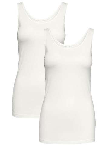 JACQUELINE de YONG Tank Top 2-er Stück Pack Ärmelloses Basic Shirt Set JDYAVA in Weiß-4