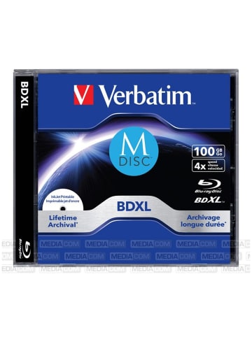 Verbatim Verbatim M-DISC BD-R XL 100GB 1-4x Jewelcase 1er Inkjet