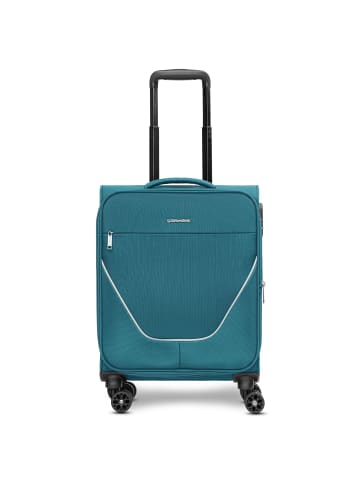 Stratic taska 4-Rollen Kabinentrolley S 55 cm mit Dehnfalte in ocean blue