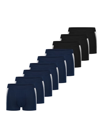 Schiesser Retro Short / Pant 95/5 Stretch - Organic Cotton in Dunkelblau / schwarz