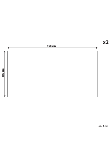 Beliani 2er-Set Handtuch MITIARO in Beige