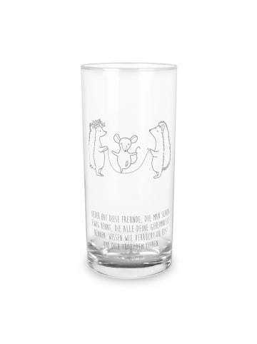 Mr. & Mrs. Panda Wasserglas Igel Seilhüpfen mit Spruch in Transparent