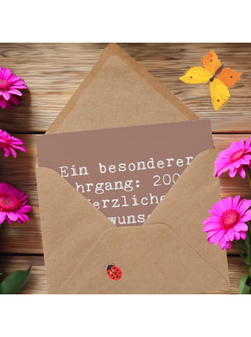 Mr. & Mrs. Panda Grußkarte Spruch 2001 Geburtstag mit Spruch in Braun Pastell