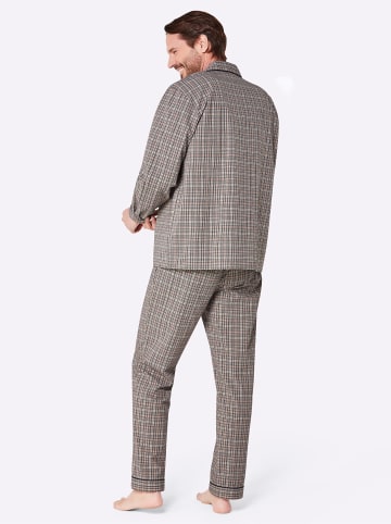 WITT WEIDEN Pyjama in beige-marine-kariert