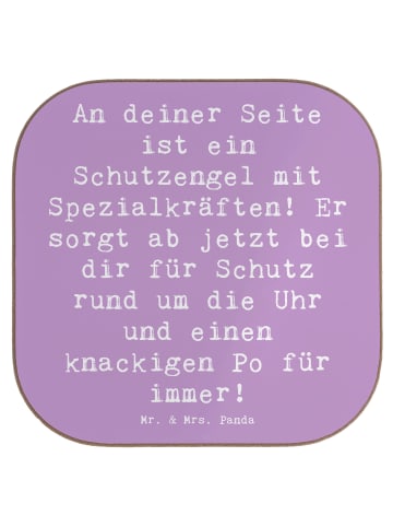 Mr. & Mrs. Panda Untersetzer Spruch Schutz Schutzengel mit Spruch in Lavendeltraum