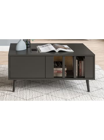 home24 home24 Couchtisch in Schwarz & Artisan Eiche Dekor in Eiche / Schwarz