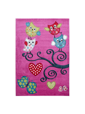 KADIMA DESIGN Kinderteppich Eule Polypropylen saugroboter Kurzflor Kinderzimmer